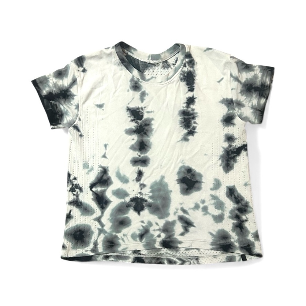 Lululemon Cropped Train To Be Tie Dye Short Sleeve Gum Working Running Top - Picture 6 of 7